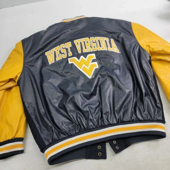 Vintage West Virginia Mountaineers Varsity Lettermans Jacket Steve & Barrys Sz L